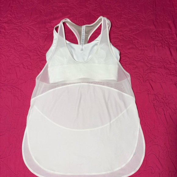 Lululemon White and Pink Racerback Tank - Picture 6 of 7